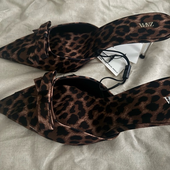 Zara Leopard Print Mules - Picture 3 of 4